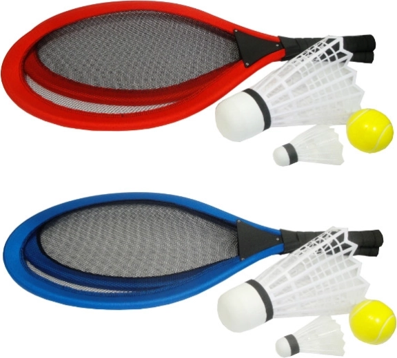 Set infantil de bádminton – 2 raquetas grandes, volante grande y pequeño, pelota