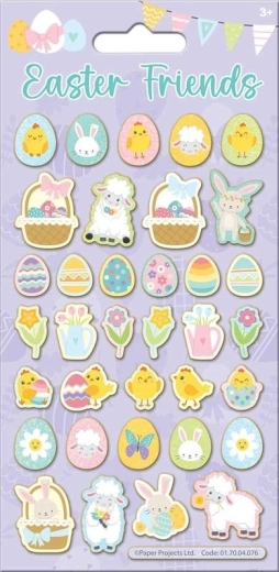Pegatinas con purpurina de animalitos de Pascua – reutilizables