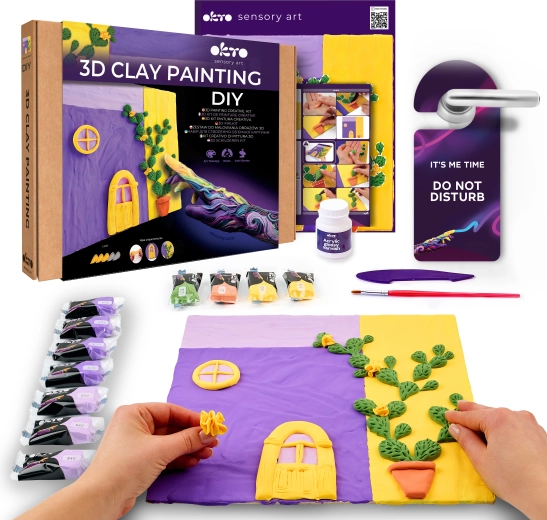 OKTO set artístico para pintar con pasta Lavanda al mediodía 30 × 30 cm