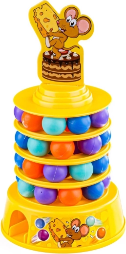 Tarta tambaleante de varios pisos para un juego lleno de tensión