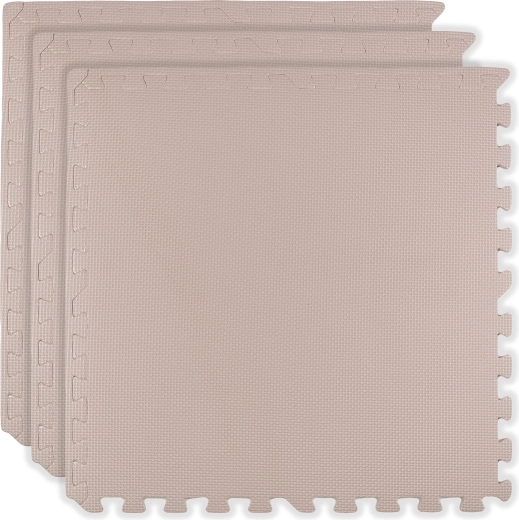 Alfombra de juego de suelo de espuma HUMBI 180 × 60 cm, gran puzzle impermeable, 3 piezas, rosa claro