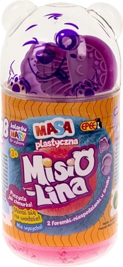 Plastilina Misiolina – set rosa y morado con moldes
