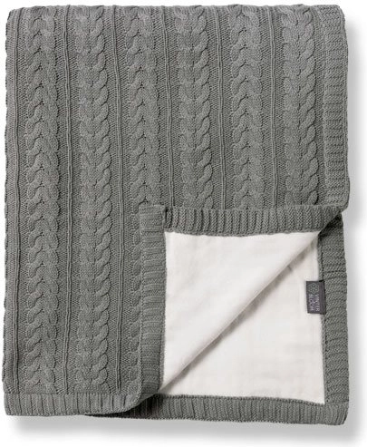 Vinter & Bloom manta infantil reversible Cotton Cuddly Misty Grey