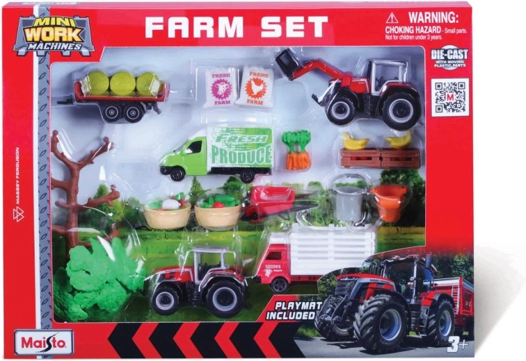 Maisto mega set de granja Massey Ferguson