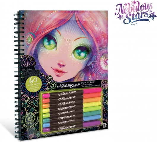 Libro para colorear Nebulous Star con páginas negras