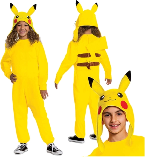 Disfraz infantil POKEMON Pikachu kigurumi 127–136 cm (7–8 años)