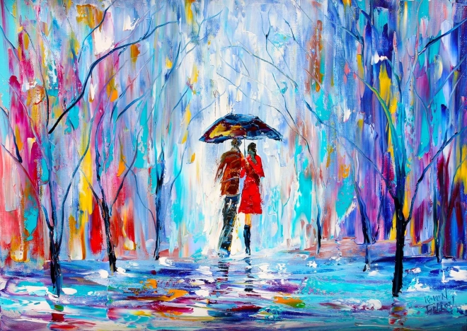 Puzzle Enjoy Amor bajo la lluvia 1000 piezas