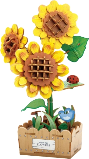 Maqueta 3D de madera de girasol 21 cm - 1 pieza