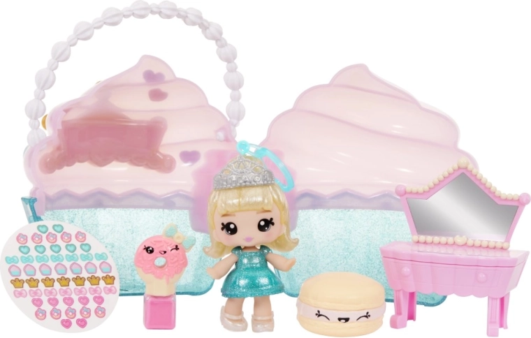 Estuche cupcake portátil y equipamiento de belleza completo