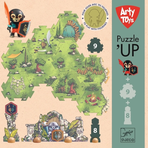 Djeco Puzzl’Up batalla – puzzle de 18 piezas