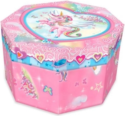 Caja de música octogonal - Unicornio