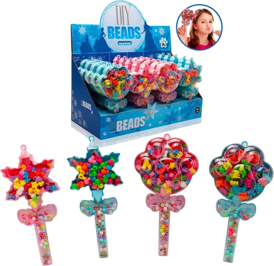 Set creativo de cuentas para ensartar en tubo, 4 tipos