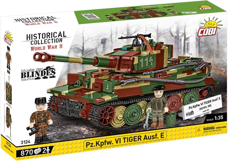 Set de construcción COBI Pz.Kpfw. VI Tiger Ausf. E – tanque a escala 1:35, 870 piezas