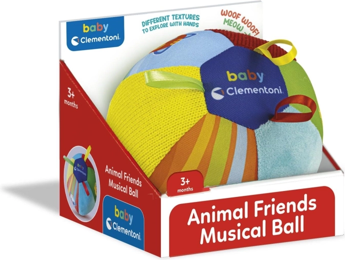 BABY CLEMENTONI pelota musical blanda con sonidos de animales (Ø 15 cm)