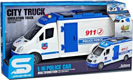Coche de policía de fricción 1:16