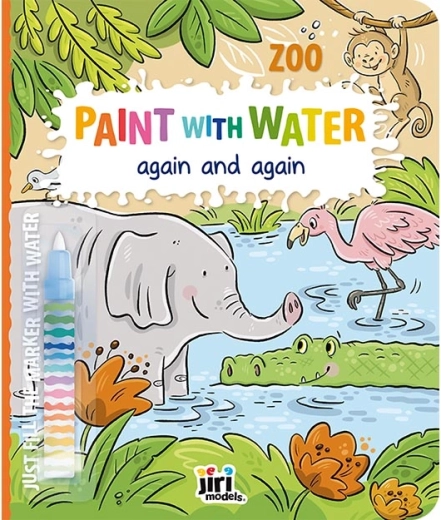 Pintar con agua reutilizable: zoo