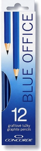 Lápices de grafito CONCORDE Blue Office con goma HB, 12 uds.