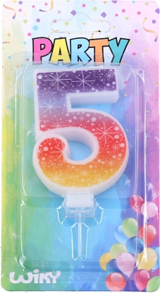 Vela de fiesta número 5 Estrellas