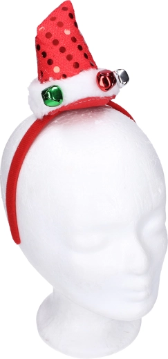 Diadema de carnaval con sombrerito y cascabeles