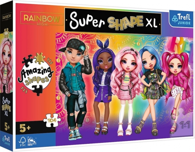Puzle XL Super Shape 104 piezas RAINBOW HIGH