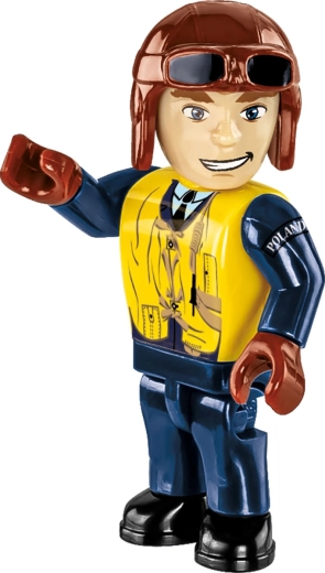 Figura del piloto y placa de coleccionista