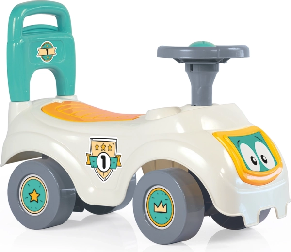 Correpasillos Dolu Sit'n Ride con forma de coche, con respaldo, blanco