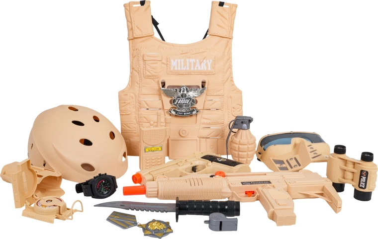 Equipamiento completo para jugar a soldados