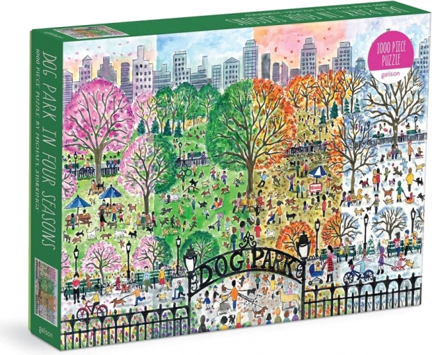 Puzzle Galison Parque canino en las cuatro estaciones 1000 piezas