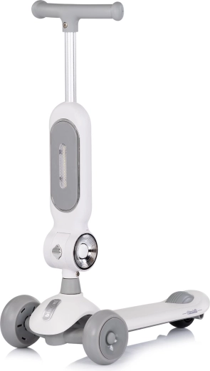 Chipolino patinete Bloomi 2en1 Grey triciclo infantil con asiento y ruedas luminosas