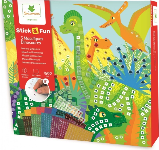 Stick & Fun - Mosaico del mundo de los dinosaurios