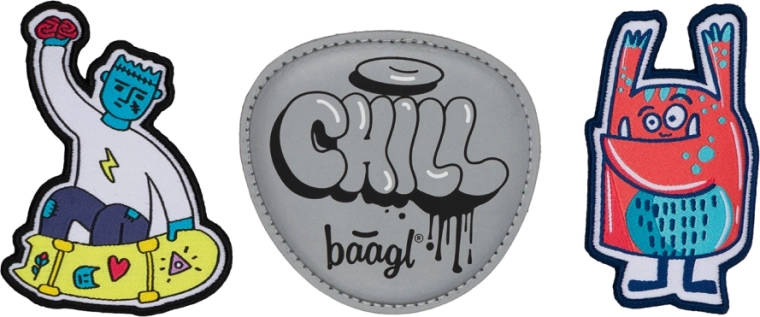 Baagl Baaglies – set de 3 insignias Chill Hands Up