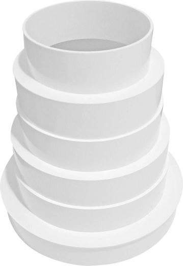 Reducción de ventilación de plástico RP 80–150 mm con medida adicional 110