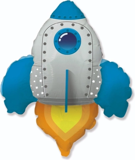 Globo de foil Cohete azul