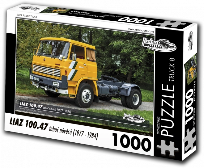 Puzzle Retro-autos Camión TRUCK LIAZ 100.47 tractor de semirremolque (1977–1984) – 1000 piezas