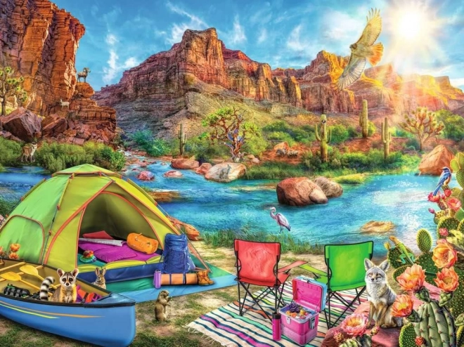Puzzle RAVENSBURGER Acampada en el cañón 1500 piezas