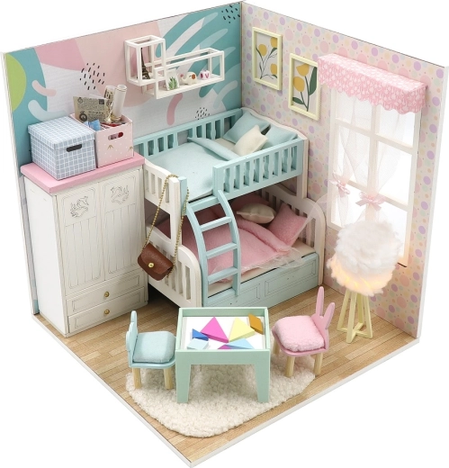 Miniatura de casita 2Kids Toys – acogedora habitación infantil