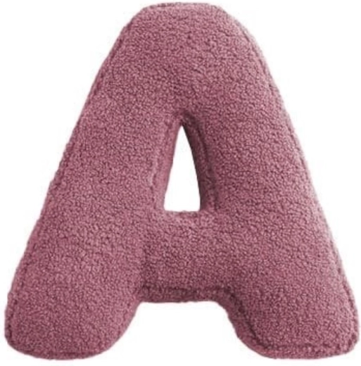 Mealini letra de peluche A rosa - 1 unidad