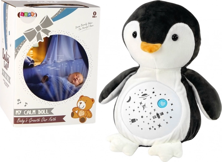 Peluche para dormir pingüino con luces y sonidos