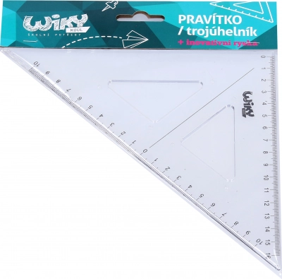 Escuadra transparente con línea de trazado innovadora