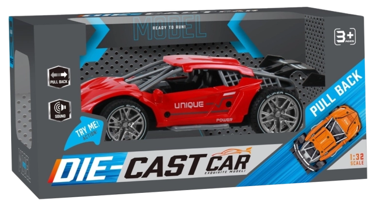 Coche de carreras con tracción de retroceso 1:32