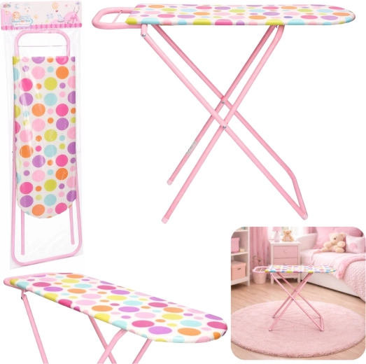 Tabla de planchar infantil plegable con lunares 61 cm