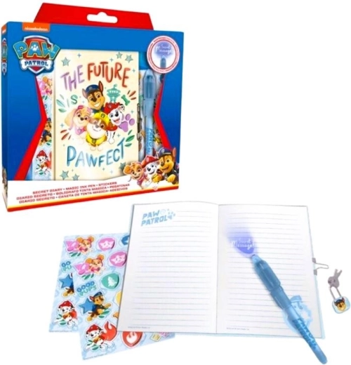 Set de regalo con bolígrafo secreto, cuaderno y pegatinas de La Patrulla Canina