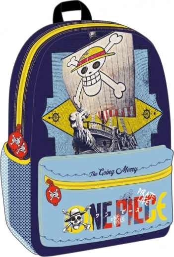 Mochila escolar One Piece con bolsillo frontal