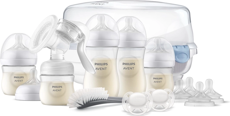 Philips Avent set para lactancia Natural Response con extractor manual y esterilizador para microondas