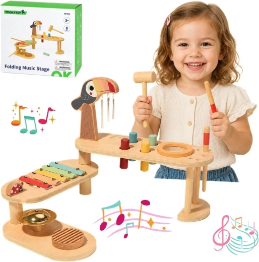 Mesa musical educativa TOOKY TOY con tucán