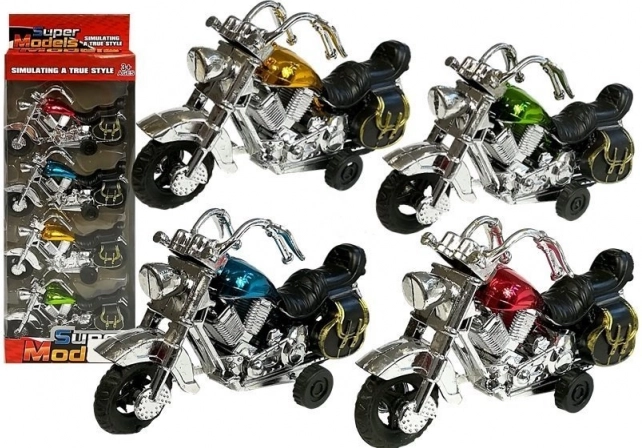 Set de motocicletas con mecanismo de fricción, 4 piezas
