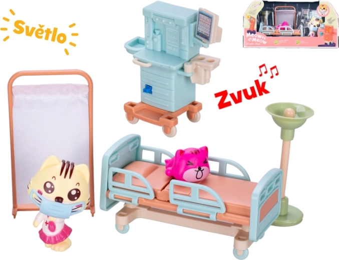 Set de consulta veterinaria con luz y sonido, 6 piezas