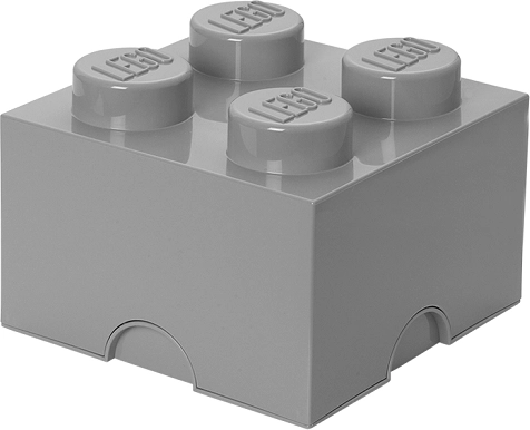 Caja de almacenamiento LEGO 4 gris