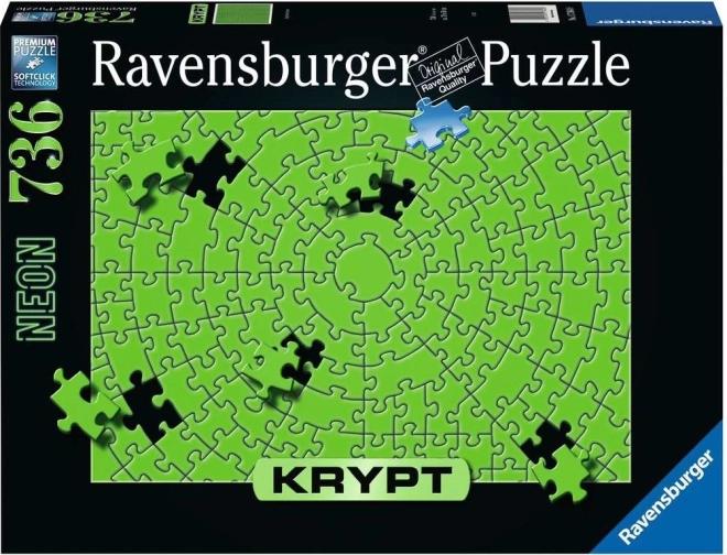 Puzzle RAVENSBURGER KRYPT verde neón, 736 piezas