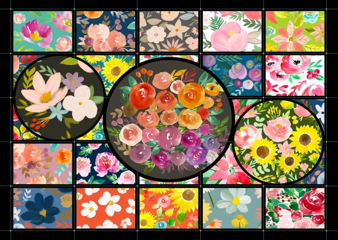 Puzzle Jardín de flores 1000 piezas